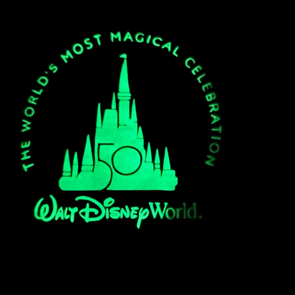 Disney Glow in the Dark Shirt Size 4T Magic Kingdom 50th Anniversary